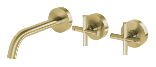 Vivid Slimline Plus Wall Bath/Basin Hostess Set (Brushed Gold)