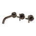 Vivid Slimline Plus Wall Bath/Basin Hostess Set (Brushed Bronze)