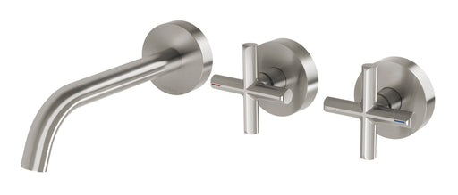 Vivid Slimline Plus Wall Bath/Basin Hostess Set (Brushed Nickel)