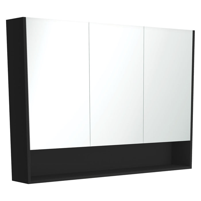 Fienza Mirror Cabinet with Display Shelf 1200mm (Satin Black)