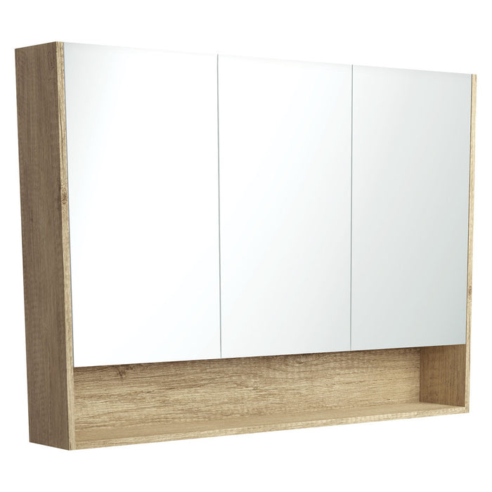 Fienza Mirror Cabinet with Display Shelf 1200mm (Scandi Oak)