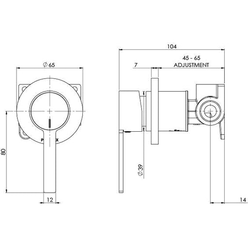 Lexi Shower / Wall Mixer (Chrome)