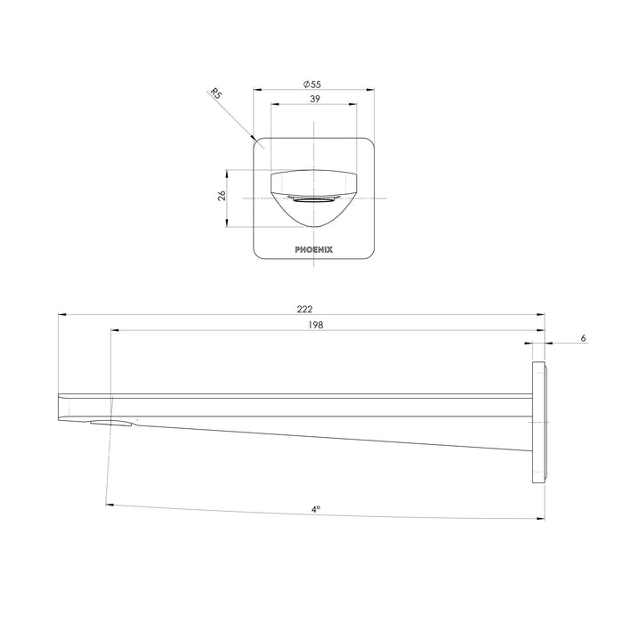 Specification line drawing