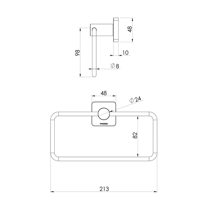 Specification line drawing