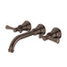 Cromford Wall Basin/Bath Tap Set (Brushed Bronze)
