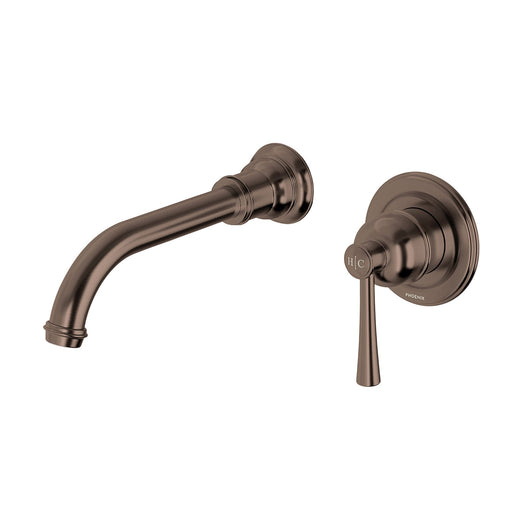 Cromford Wall Basin/Bath Tap Mixer Set (Brushed Bronze)