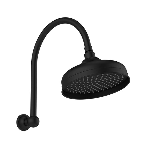 Cromford High Rise Shower Arm & 210mm Rose (Matte Black)