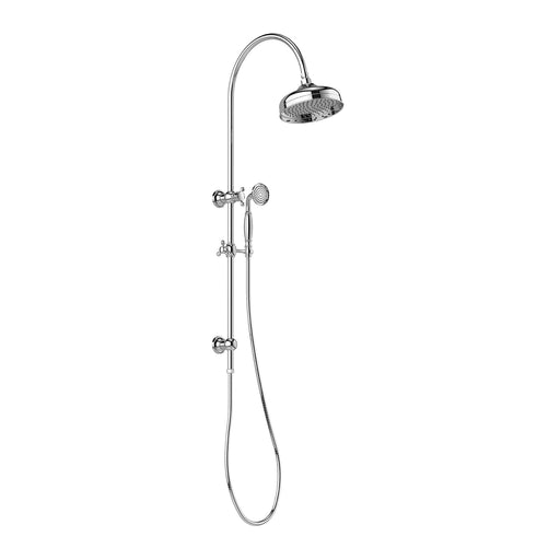 Cromford Twin Shower with 210mm Overhead Rose (Chrome)