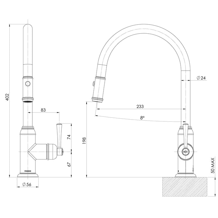 Specification Line drawing