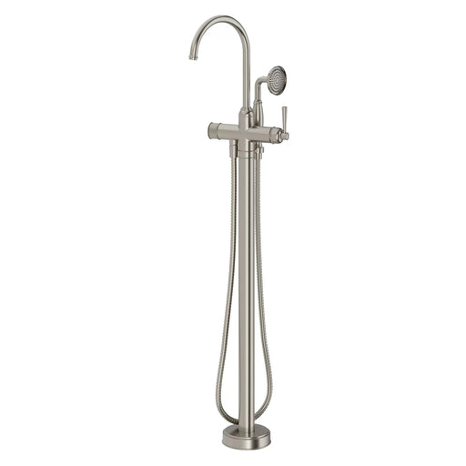 Cromford Floor Bath Mixer with Handshower (Brushed Nickel)