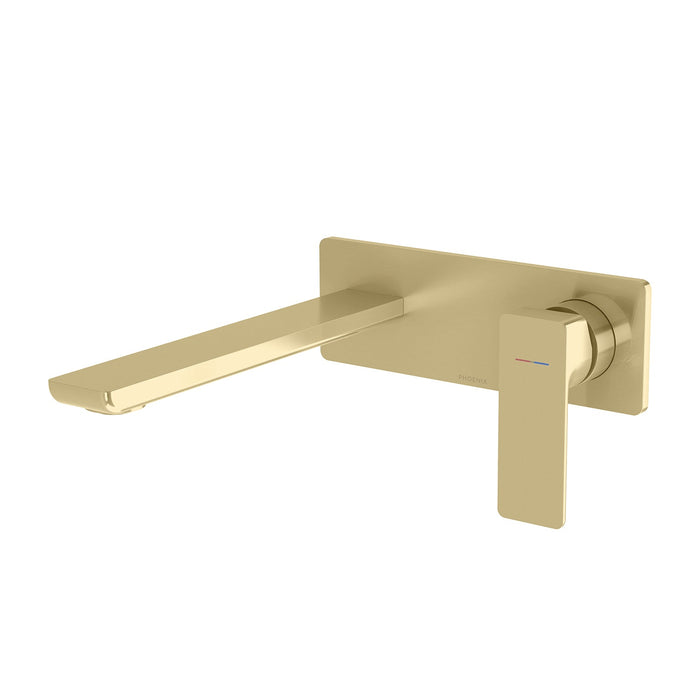 Gloss MkII Wall Basin/Bath Mixer Set (Brushed Gold)