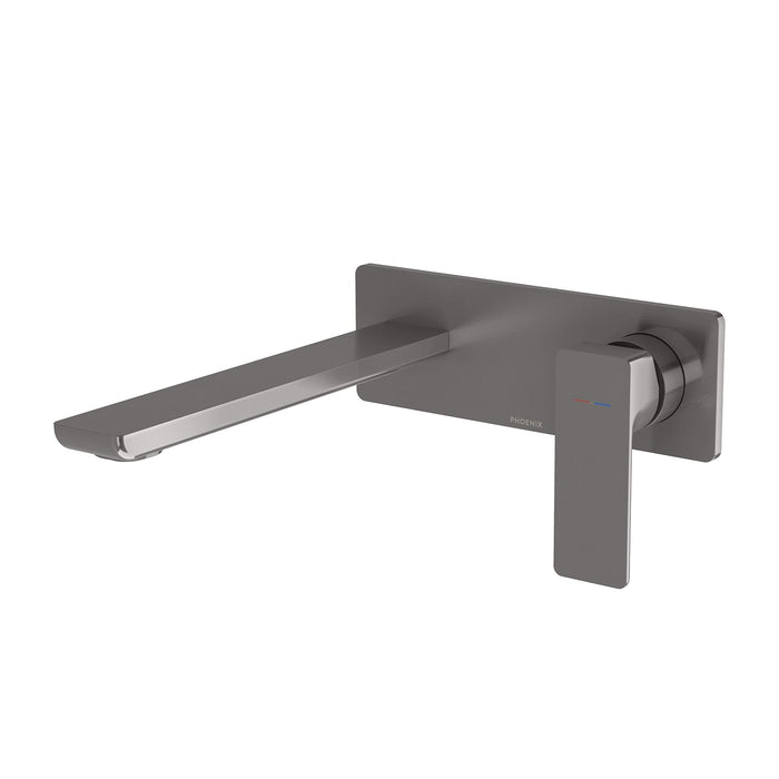 Gloss MkII Wall Basin/Bath Mixer Set (Brushed Carbon)