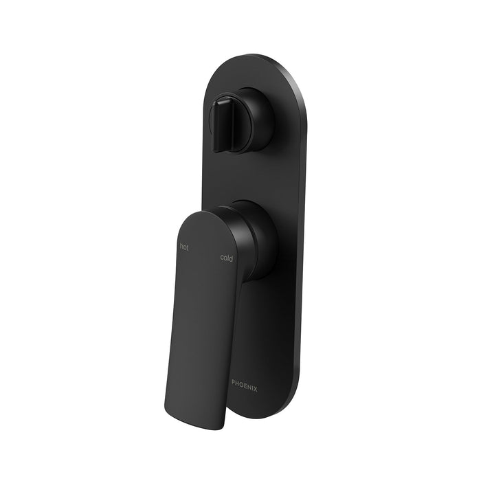 Kusabi Shower/Wall Mixer w/Diverter (Matte Black)