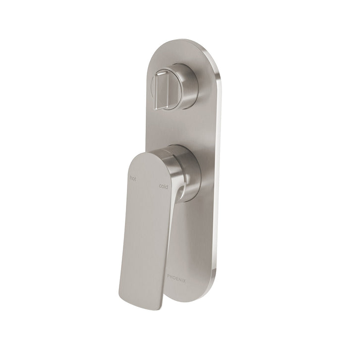 Kusabi Shower/Wall Mixer w/Diverter (Brushed Nickel)