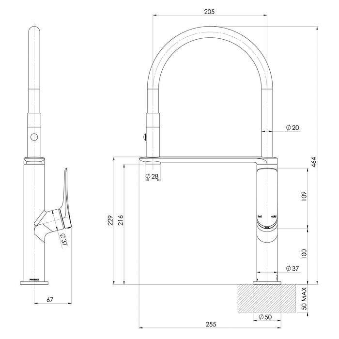Specification Line Drawing