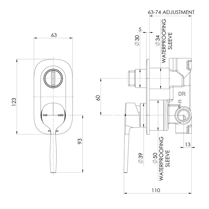 Specification Line Drawing