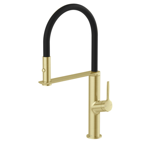 Vask Flexible Hose Sink Mixer 200mm (Brushed Gold)