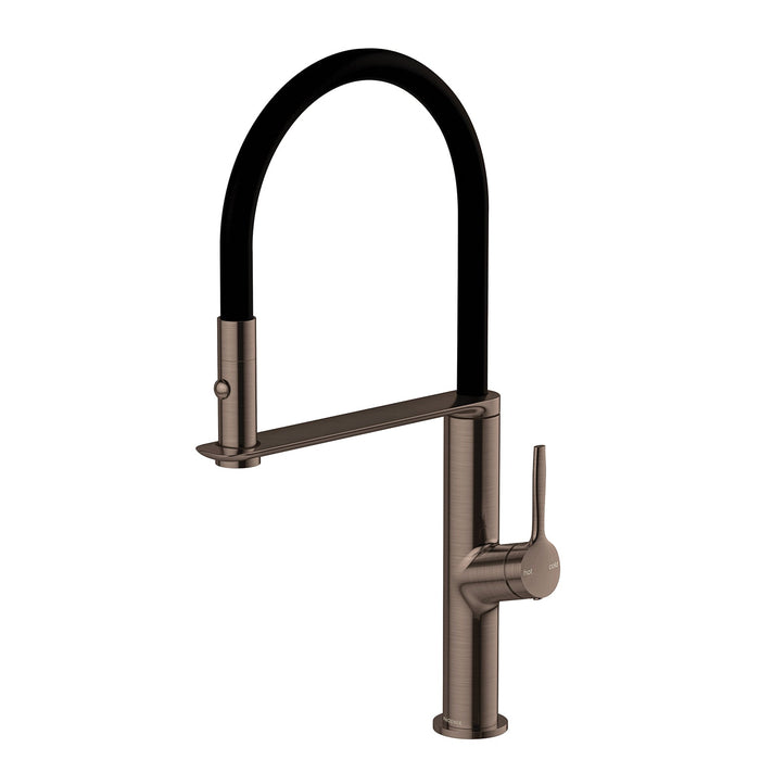 Vask Flexible Hose Sink Mixer 200mm (Brushed Bronze)