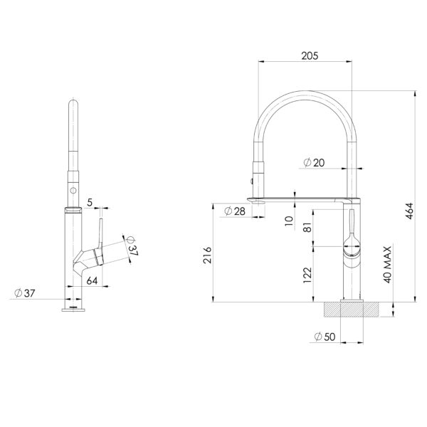 Specification Line drawing