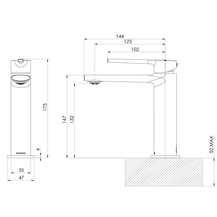 Specification Line Drawing