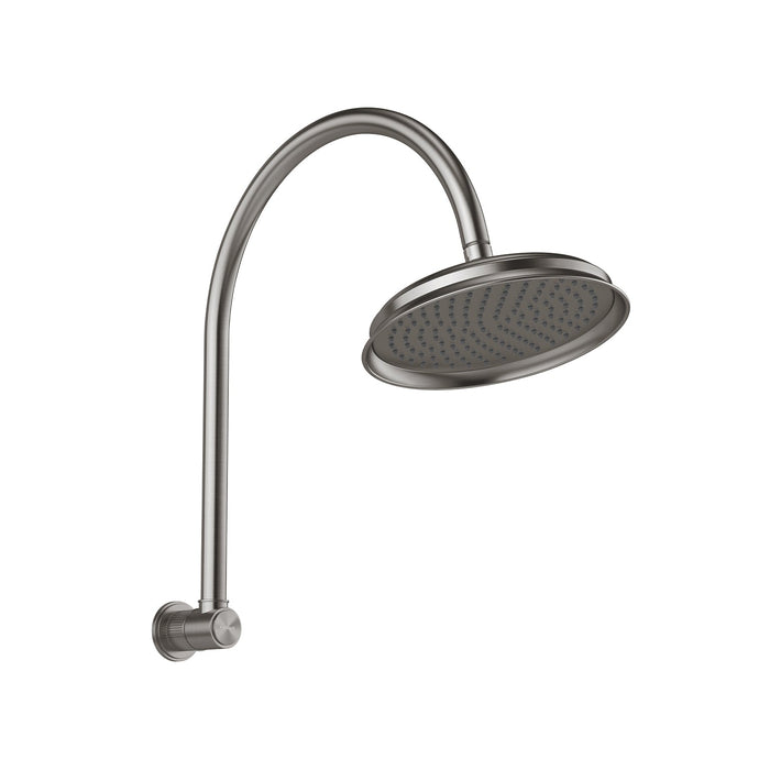 Wiltern High Rise Shower Arm and Rose Lead Free (Brushed Carbon)