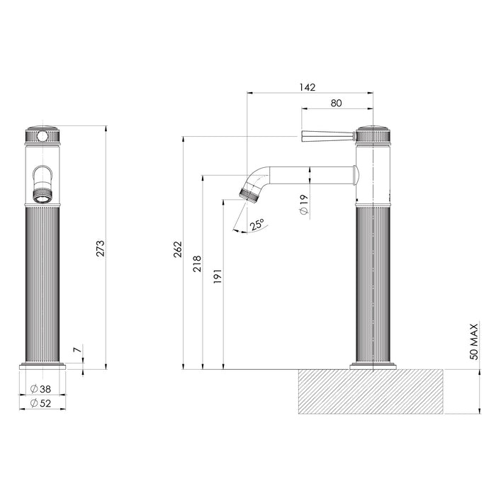 Specification Line drawing