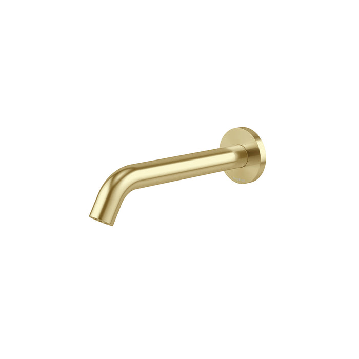 Vivid MkII Wall Basin/Bath Spout 200mm Curved (Brushed Gold)