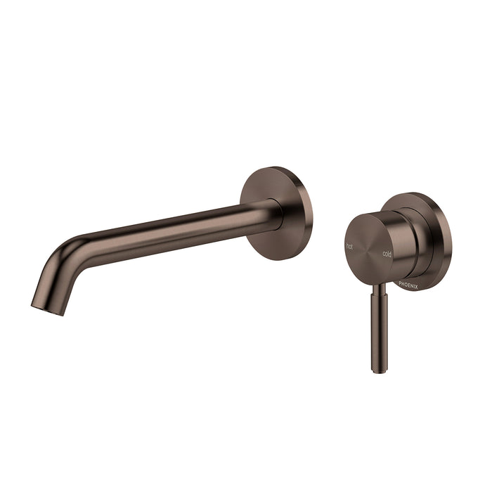 Vivid MkII Wall Basin/Bath Mixer Set Pin Down (Brushed Bronze)