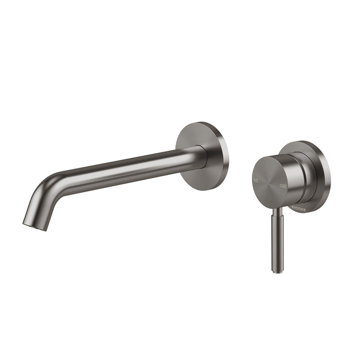 Vivid MkII Wall Basin/Bath Mixer Set Pin Down (Brushed Carbon)
