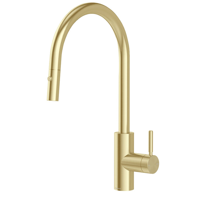 Vivid MkII Pullout Sink Mixer Gooseneck (Brushed Gold)