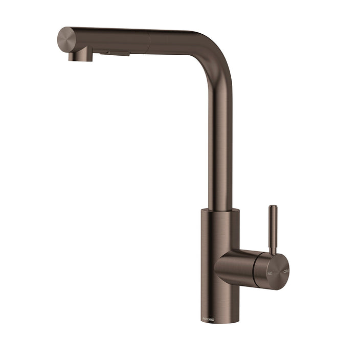 Vivid MkII Pullout Sink Mixer L-Shape Spout (Brushed Bronze)