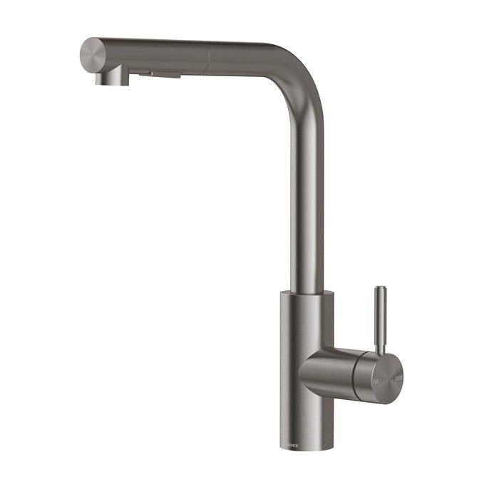 Vivid MkII Pullout Sink Mixer L-Shape Spout (Brushed Carbon)