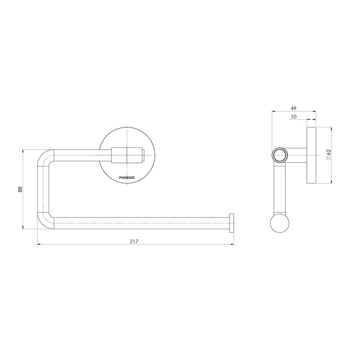 Vivid MkII Hand Towel Holder (Multiple Finish Options) | Phoenix Tapware
