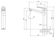 Arlo Vessel Mixer (Matte Black) (Line Drawing)