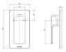 Teva Shower/Wall Mixer Trim Kit Only (Matte Black) (Line Drawing)