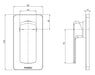 Teva Shower/Wall Mixer Trim Kit Only (Chrome) (Line Drawing)
