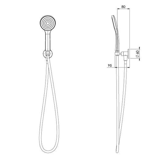 Pina Hand Shower (Line Drawing)