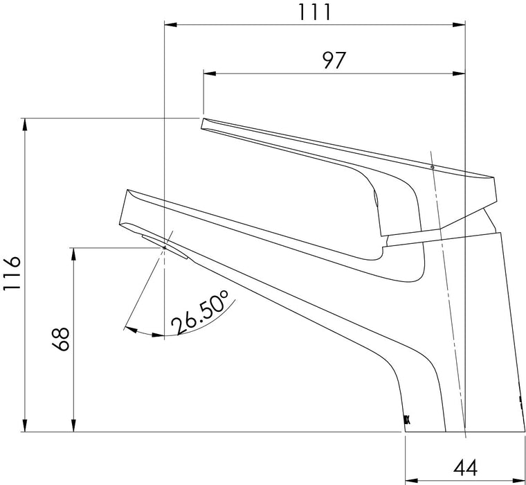 Ivy MkII Basin Mixer Fixed (Chrome)
