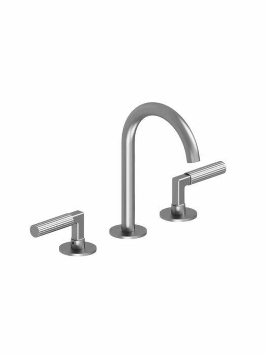 Vienna Hob Swivel Basin Set | Brodware | Brushed Chrome Finish