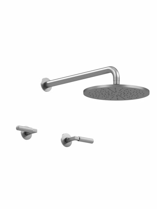 Vienna Wall Shower Set | Brodware | Brushed Chrome Finish