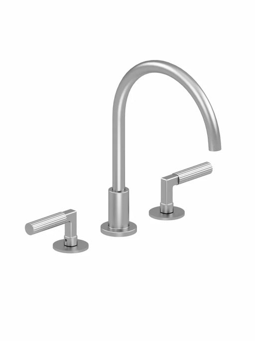 Vienna Hob Swivel Bath Set | Brodware | Brushed Chrome Finish