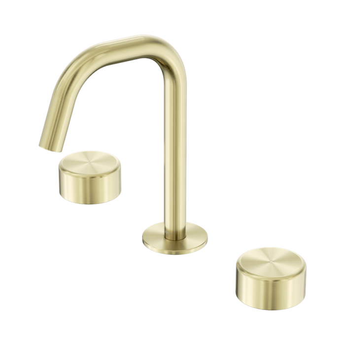 Serenity Basin Set Edge Spout with Metal Handle (Brushed Gold)