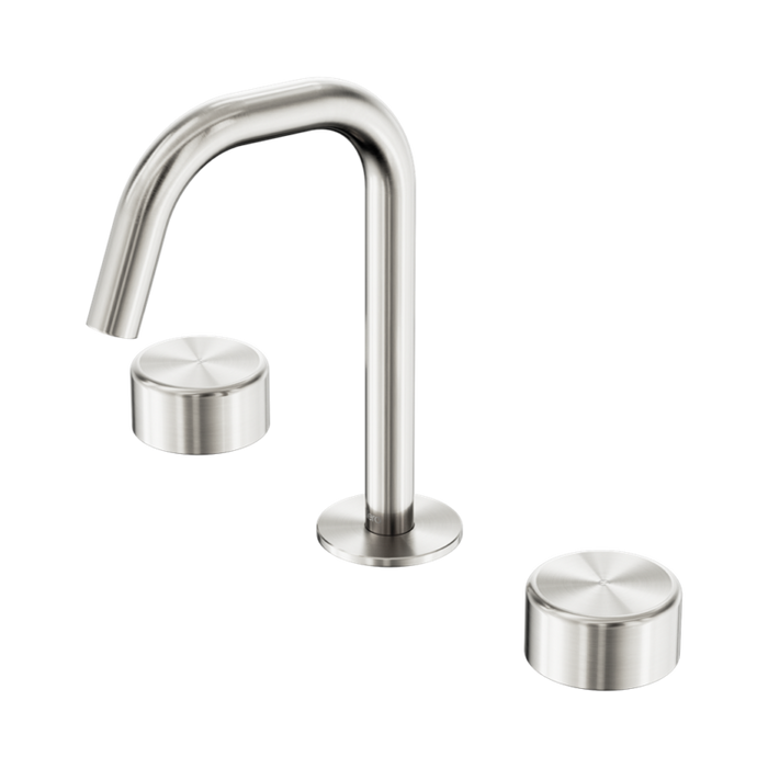 Serenity Basin Set Edge Spout with Metal Handle (Brushed Nickel)