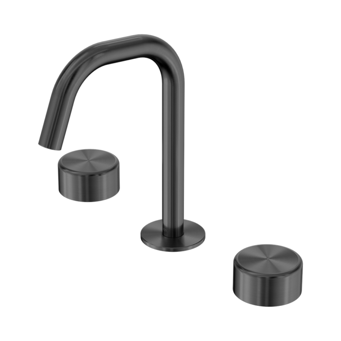 Serenity Basin Set Edge Spout with Metal Handle (Gun Metal)
