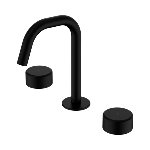 Serenity Basin Set Edge Spout with Metal Handle (Matte Black)