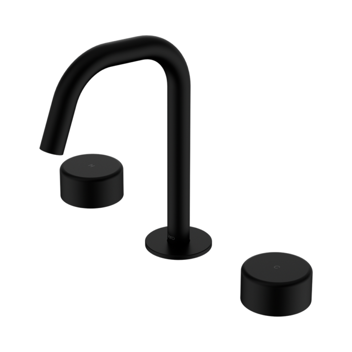 Serenity Basin Set Edge Spout with Metal Handle (Matte Black)
