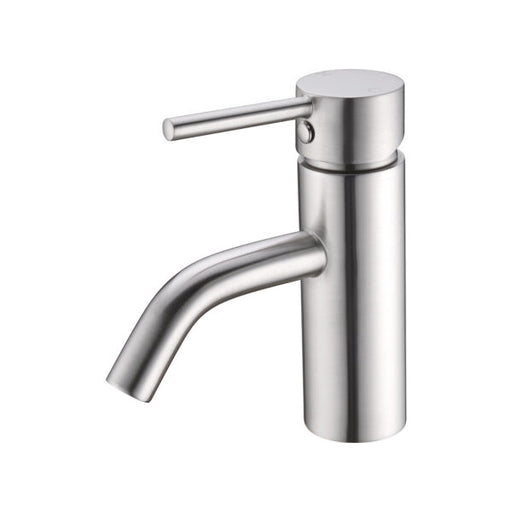 Dolce Basin Mixer with Curved Spout (Brushed Nickel) by Nero Tapware