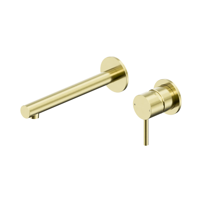Dolce II Wall Basin/Bath Mixer Separate Back Plate (Brushed Gold)