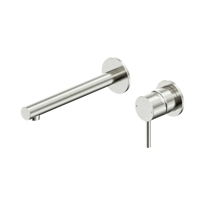 Dolce II Wall Basin/Bath Mixer Separate Back Plate (Brushed Nickel)
