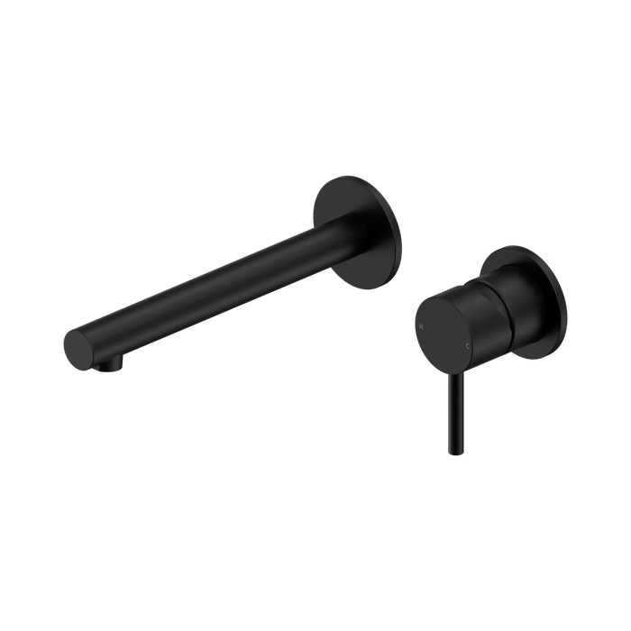 Dolce II Wall Basin/Bath Mixer Separate Back Plate (Matte Black)